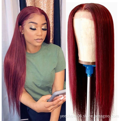 Factory wholesale Good Quality Great Price 100% Malaysian Straight Human Hair Wig Lace Front Wig Cheap Half Wigs Human Hair